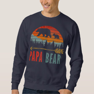 Papa Bear Vintage Father's Day Dad Grandpa Sweatshirt
