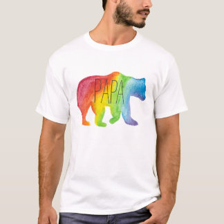 Papa Bear Watercolor Family Pride Tee