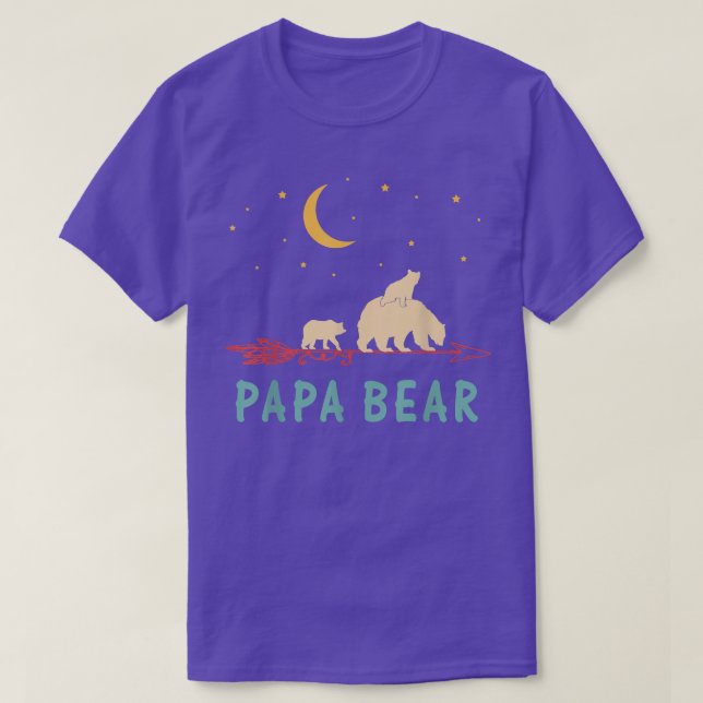 Papa Bear with 2 Cubs Shirt Twice Blessed Papa Bea (Design Front)