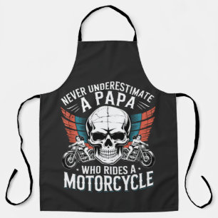 Papa Biker Who Rides A Motorcycle Apron
