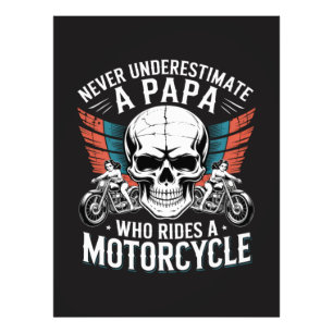Papa Biker Who Rides A Motorcycle Photo Print