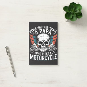 Papa Biker Who Rides A Motorcycle Post-it Notes