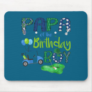 Papa Birthday Boy Hole One Design Mouse Pad