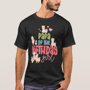Papa Birthday Girl Llama Party Fiesta Llamazing Al T-Shirt
