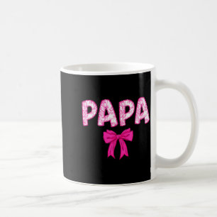 Papa Birthday Squad Matching Pink Bow Family Coffee Mug