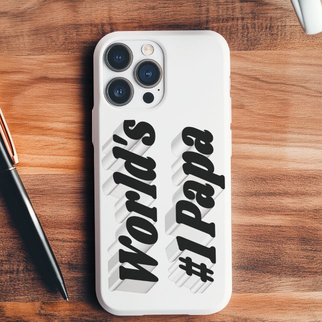 Papa black text  iPhone case (Creator Uploaded)