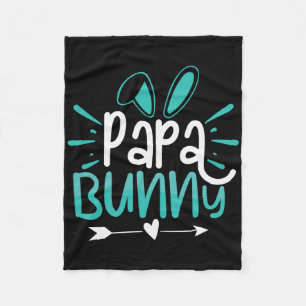 Papa Bunny  Fleece Blanket