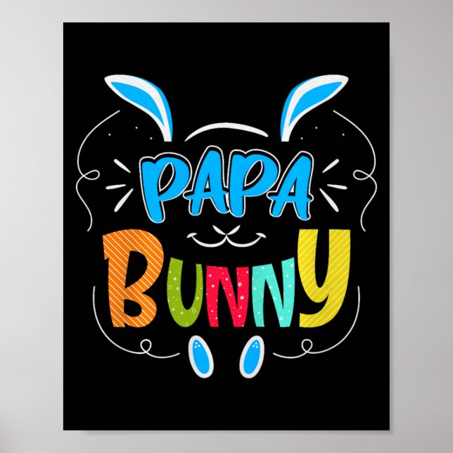 Papa Bunny Premium Tri-blend  Poster (Front)