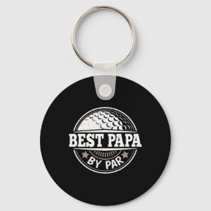 Papa By Par Vintage Golf Player Daddy Dad Fathers Key Ring