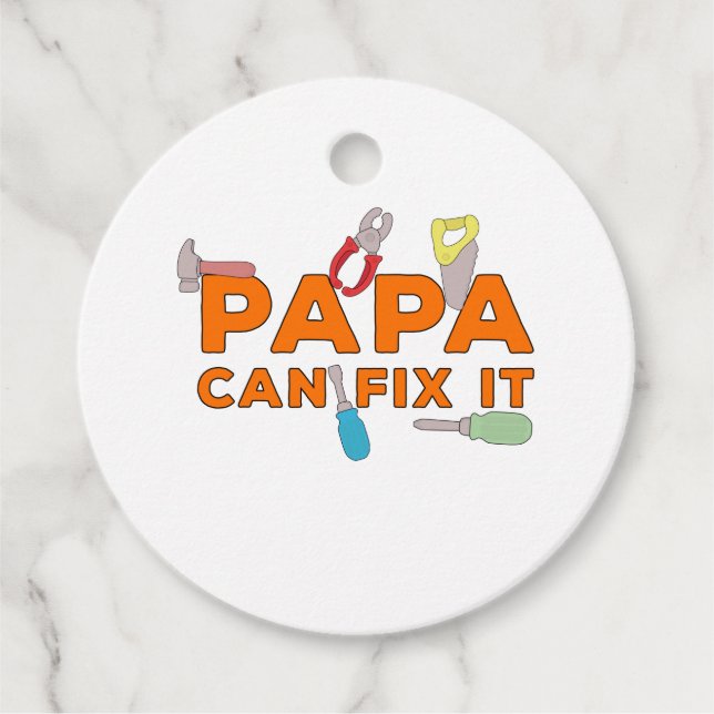 Papa Can Fix It Favour Tags (Front)