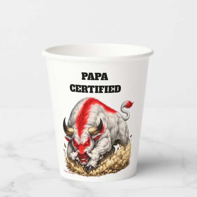 Papa Certified  Paper Cups (Front)