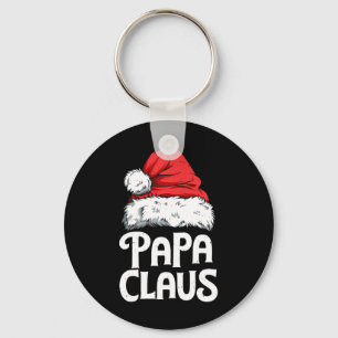 Papa Claus Christmas Dad Santa Family Matching Pyj Key Ring