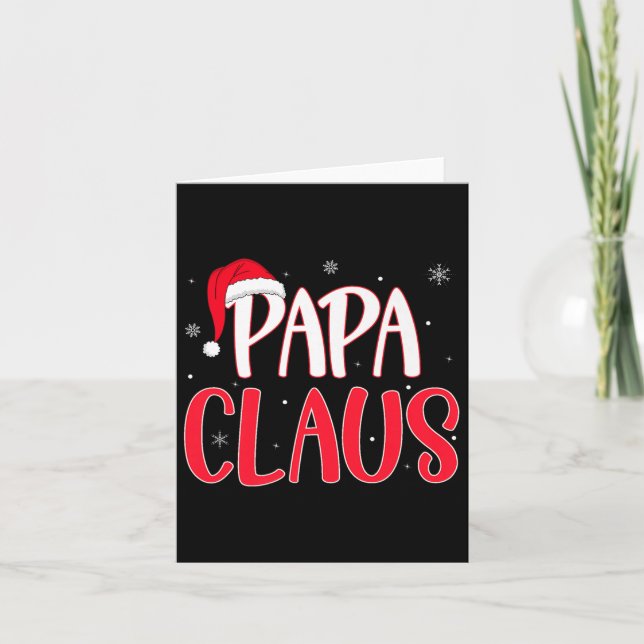 Papa Claus Christmas Family Matching Pajamas Funny Card (Front)