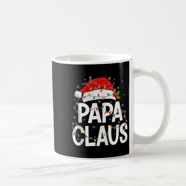 Papa Claus Christmas Lights Matching Family Santa  Coffee Mug (Right)