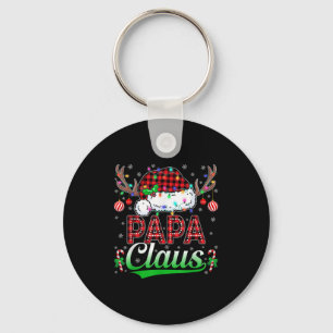 Papa Claus Christmas Lights Matching Family Xmas P Key Ring