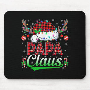 Papa Claus Christmas Lights Matching Family Xmas P Mouse Pad
