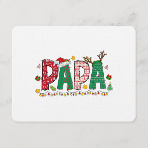 Papa Claus Christmas Lights Pajama Family Matching Invitation
