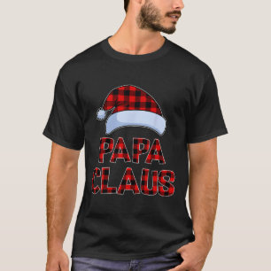 Papa Claus Christmas Lights Pajama Family Matching T-Shirt