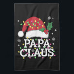 Papa Claus Christmas Lights Pajama Family Matching Tea Towel<br><div class="desc">Papa Claus Christmas Lights Pajama Family Matching</div>