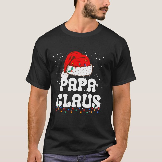 Papa Claus Christmas Papa Santa Family Matching Pa T-Shirt (Front)
