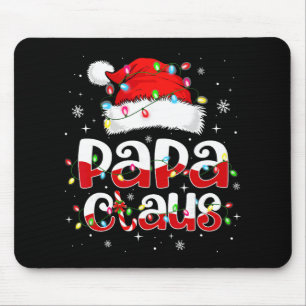 Papa Claus Funny Christmas Lights Pajama Family Ma Mouse Pad