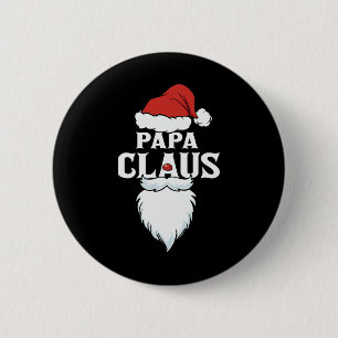 Papa Claus Santa Christmas 6 Cm Round Badge