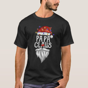 Papa Claus Santa Hat Family Christmas Pyjamas Papa T-Shirt