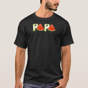 Papa Cool Watermelon Funny Daddy Fruit Eater Melon T-Shirt