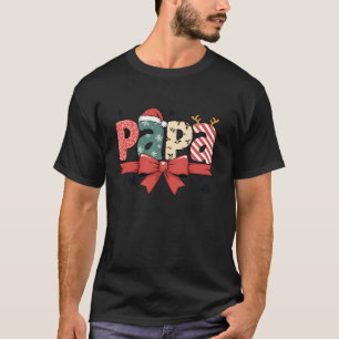 Papa Coquette Bow Papa Claus Christmas Tree Cake T-Shirt