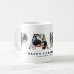 PAPA Cutout Four Photo Collage Happy Father's Day Coffee Mug<br><div class="desc">Give an amazing gift to dad this Father's day with this photo cutout collage mug. This customisable mug features a PAPA typography cutout and photo collage. The texts are fully customisable. Perfect for Father's day and dad's birthdays.</div>