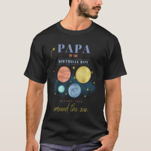 Papa Dad 2nd Birthday Second Trip Around The Sun S T-Shirt