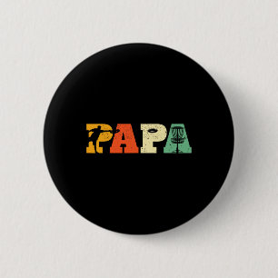 Papa Disc Golf Lover Frisbee Golfing Dad Father Sp 6 Cm Round Badge