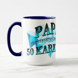 Papa du bist wertvoller als ein 50 Karäter Mug