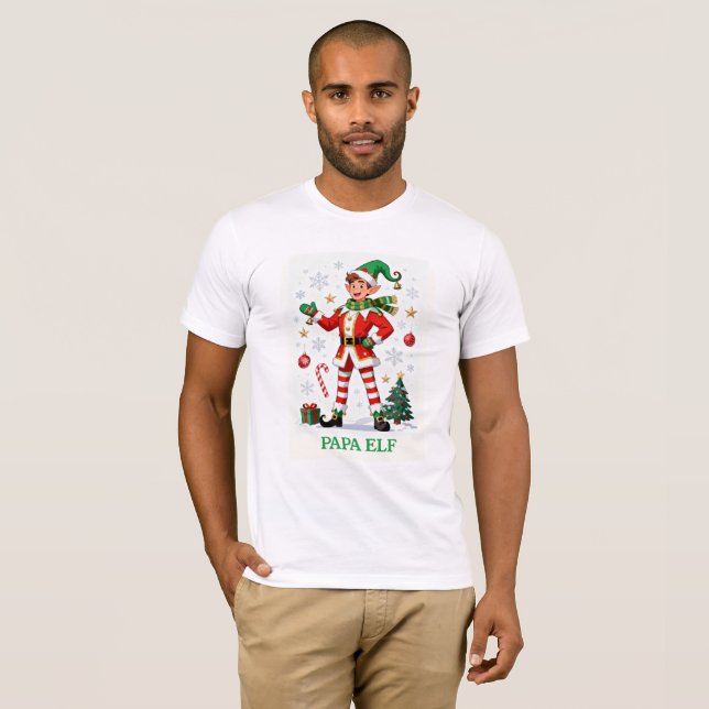 Papa Elf: Certified Holiday Legend T-Shirt (Front Full)
