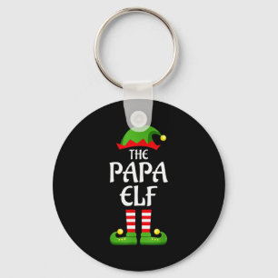 Papa Elf Family Matching Group Christmas Dad  Key Ring