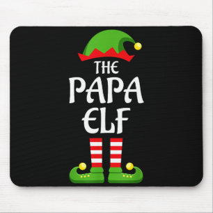 Papa Elf Family Matching Group Christmas Dad  Mouse Pad