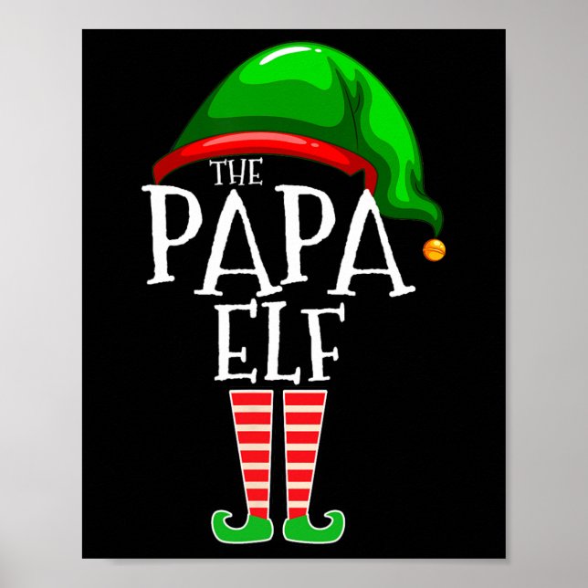 Papa Elf Family Matching Group Christmas Gift Gran Poster (Front)
