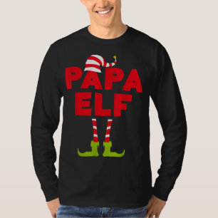 Papa Elf Funny Matching Christmas Costume T-Shirt