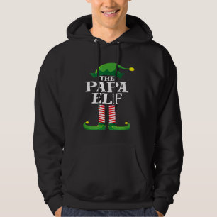 Papa Elf Matching Family Group Christmas Party Paj Hoodie
