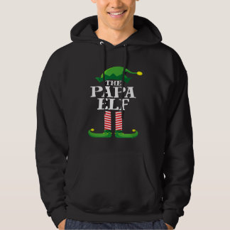 Papa Elf Matching Family Group Christmas Party Paj Hoodie