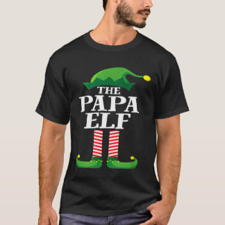 Papa Elf Matching Family Group Christmas Party Paj T-Shirt