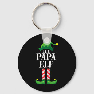 Papa Elf Matching Family Group Christmas Party Pyj Key Ring