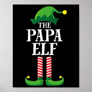 Papa Elf Matching Family Group Christmas Party Pyj Poster