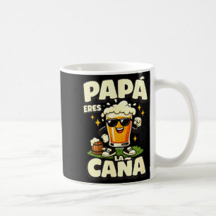Papá eres la caña funny spanish beer dad fathers coffee mug