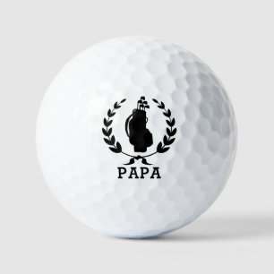 Papa Father's Day Golf Bag Wreath Personalised Balls