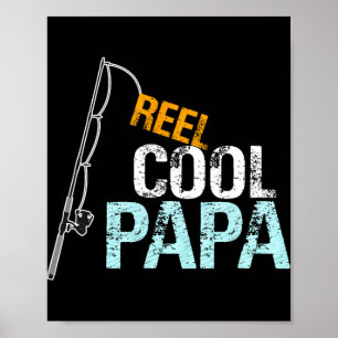 Papa Gift From Granddaughter Grandson Reel Cool Pa Poster