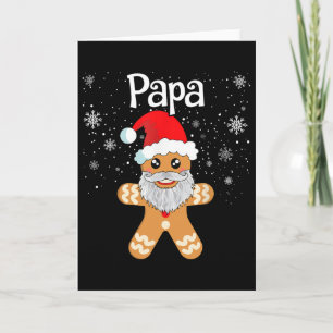 Papa Gingerbread Funny Matching Christmas Men Card