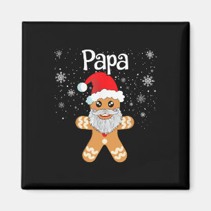 Papa Gingerbread Funny Matching Christmas Men Magnet