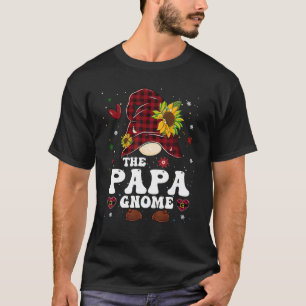 Papa Gnome Buffalo Plaid Matching Family Christmas T-Shirt