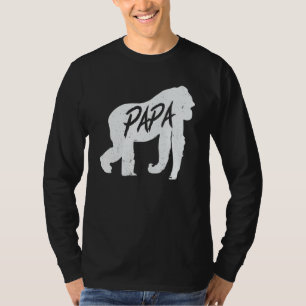Papa Gorilla Ape Monkey Animal Wildlife Gift Tee